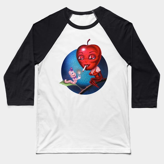 Candy Apple Bubble Baseball T-Shirt by DaleSizer